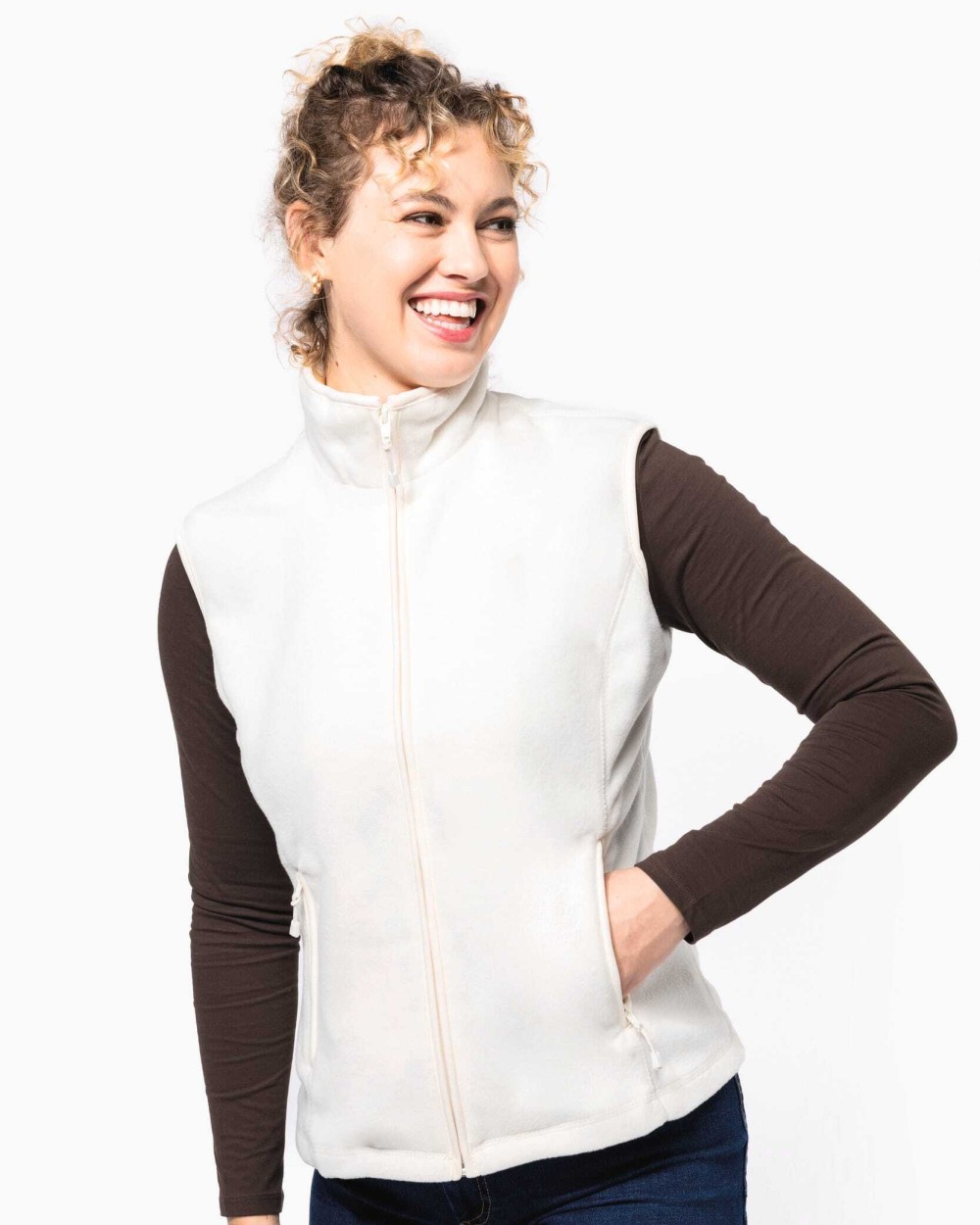 Laines polaires personnalisable KARIBAN Bodywarmer micropolaire femme