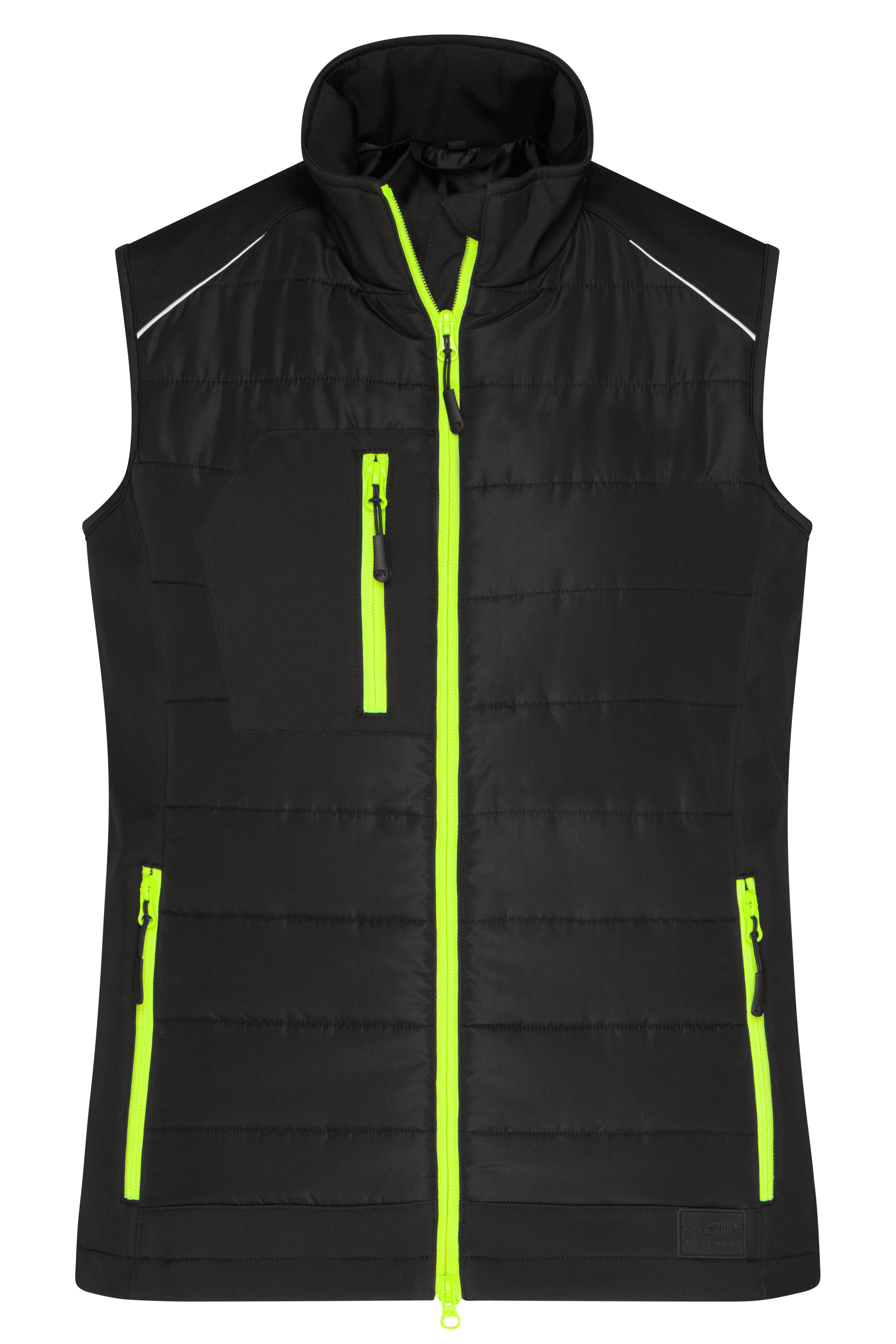 Jassen JAMES & NICHOLSON Ladies' Hybrid Vest voor bedrukking &amp; borduring