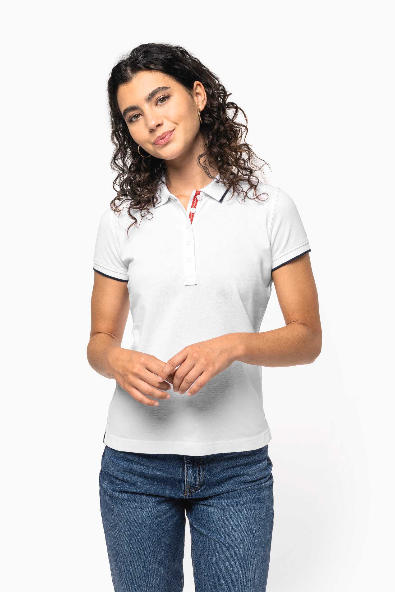 Polos personnalisable KARIBAN Polo maille piquée manches courtes femme