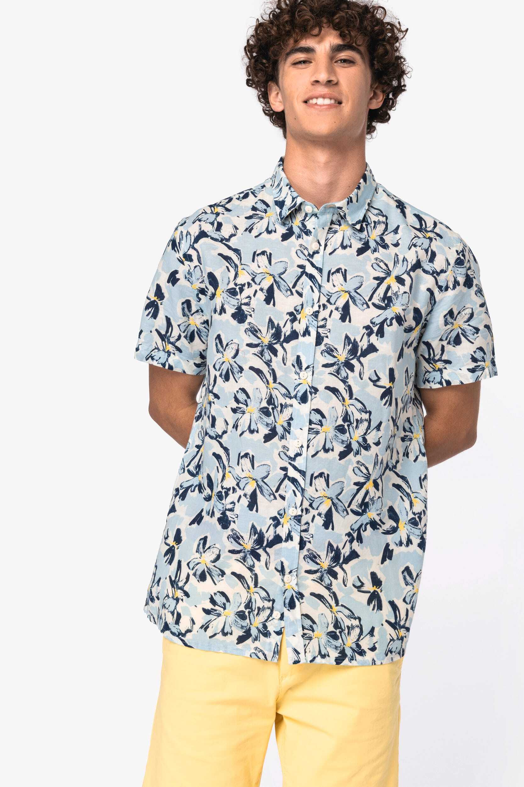 Chemises personnalisable NATIVE SPIRIT Chemise imprimé végétal homme