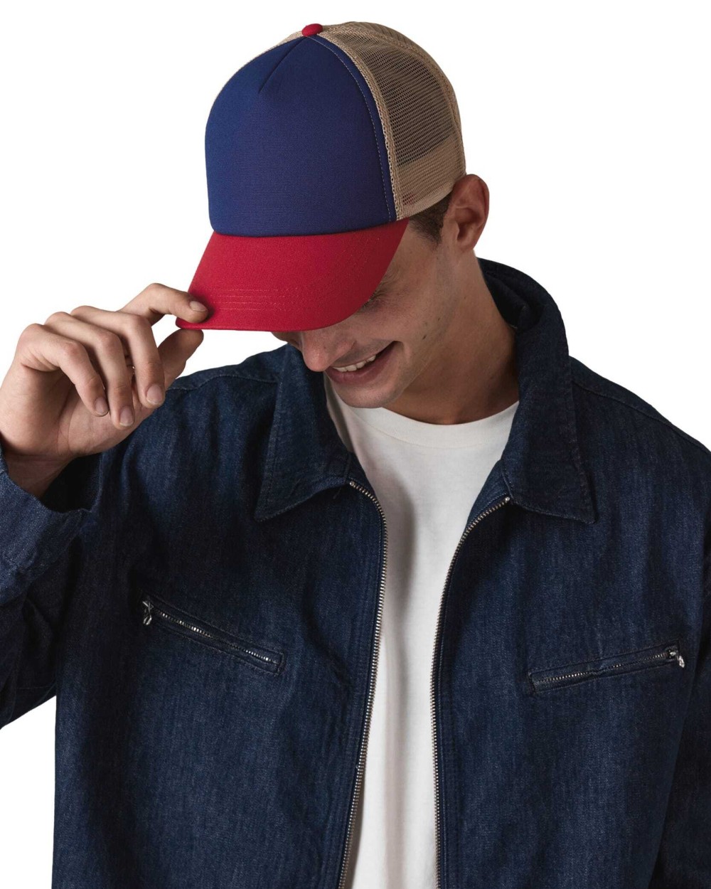 Casquettes personnalisable K-UP Casquette trucker 5 panneaux en coton canvas - K-up Gold Label