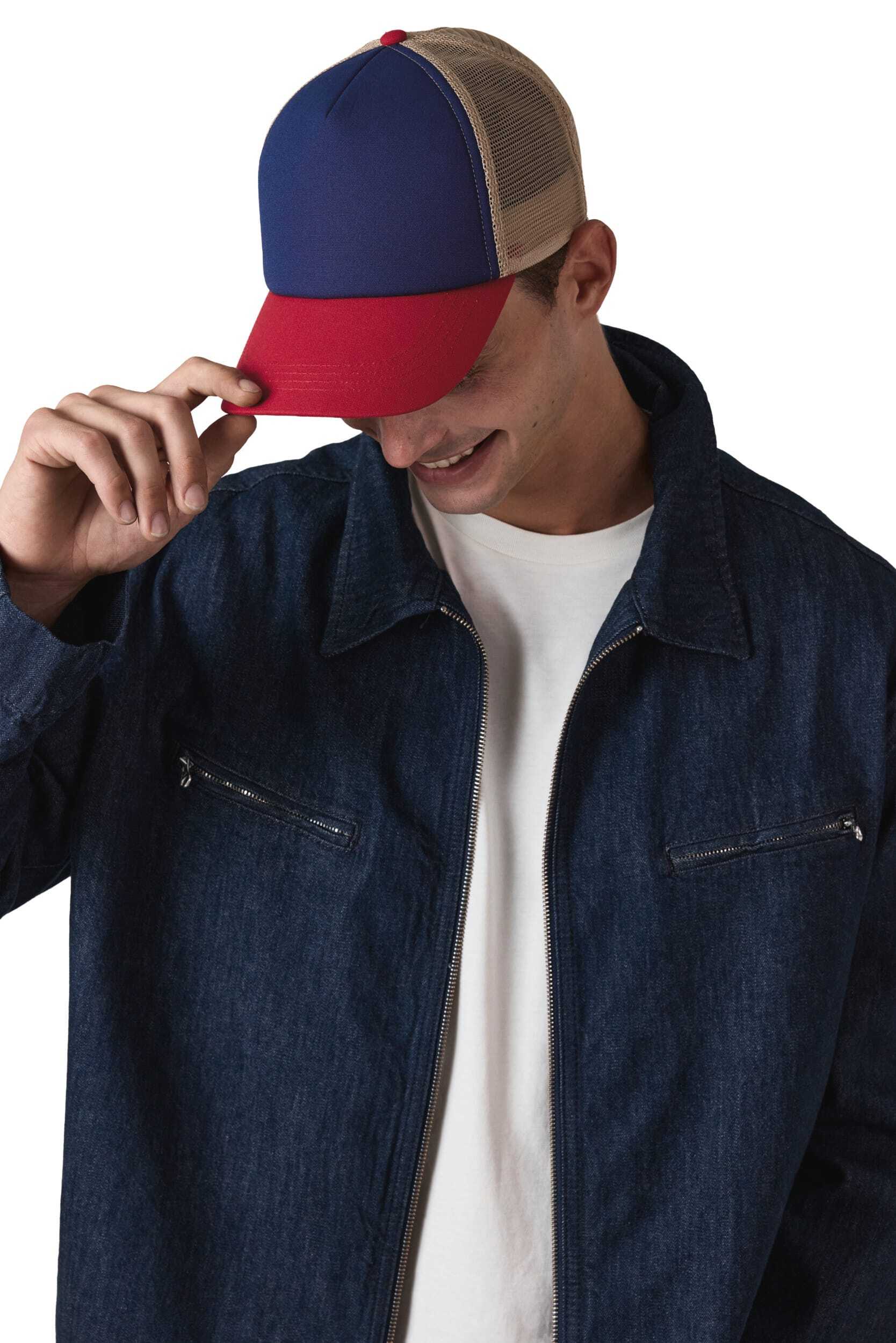 Casquettes personnalisable K-UP Casquette trucker 5 panneaux en coton canvas - K-up Gold Label