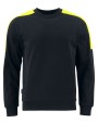 Sweat-shirts personnalisable PROJOB 2125 SWEATSHIRT COL ROND BANDES FLUO