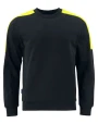 Sweat-shirts personnalisable PROJOB 2125 SWEATSHIRT COL ROND BANDES FLUO