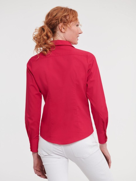 Chemises à personnaliser RUSSELL Ladies'' LS Fitted Poplin Shirt 