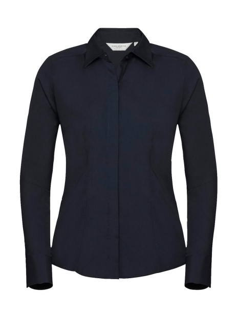 RUSSELL Ladies'' LS Fitted Poplin Shirt /api/colors/dac7f052-16c9-4080-ba5c-aefc702fb74b personnalisable
