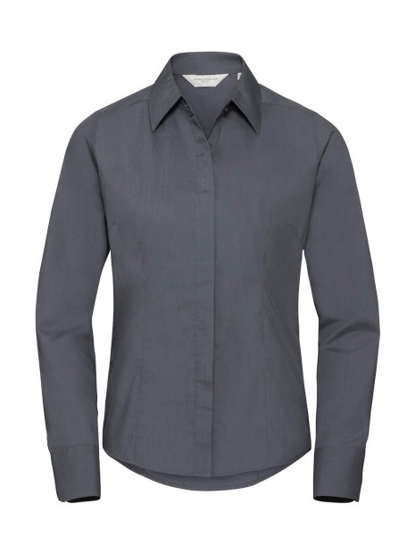 RUSSELL Ladies'' LS Fitted Poplin Shirt /api/colors/2fa123ac-77ac-4f42-beb3-f6a528eded78 personnalisable