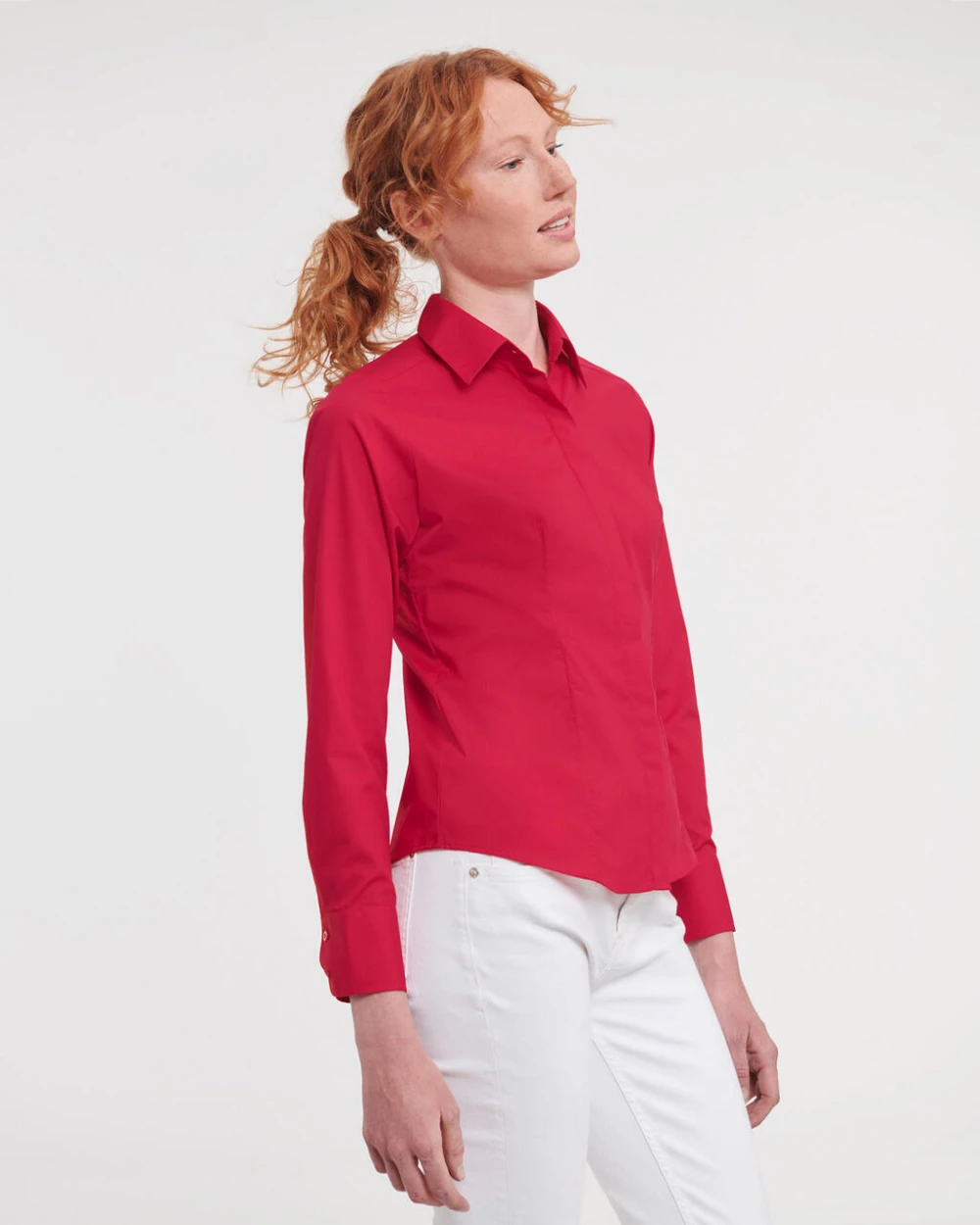 Chemises personnalisable RUSSELL Ladies' LS Fitted Poplin Shirt