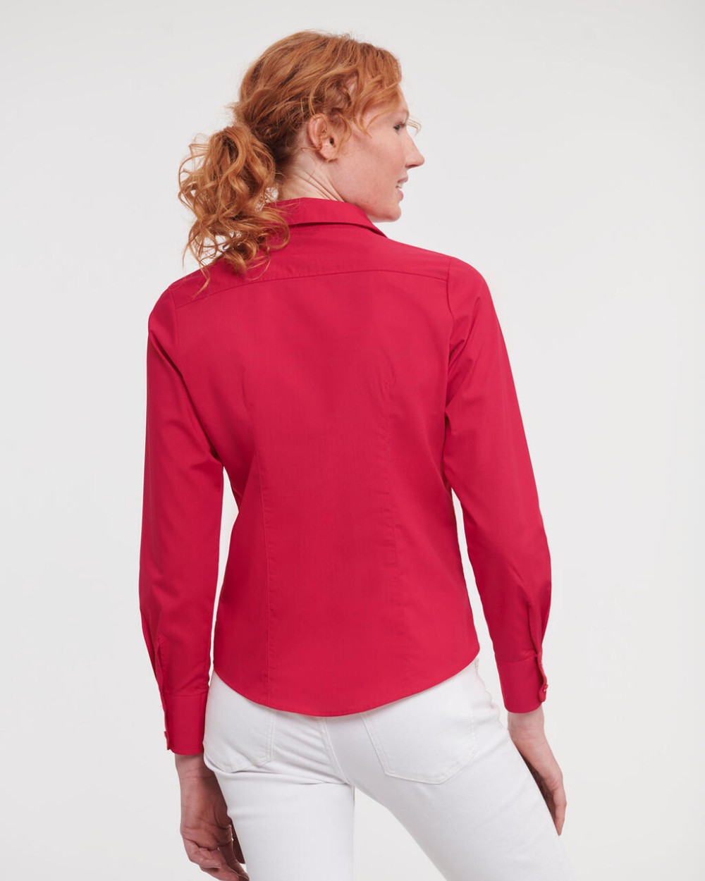 Hemden RUSSELL Ladies'' LS Fitted Poplin Shirt voor bedrukking &amp; borduring