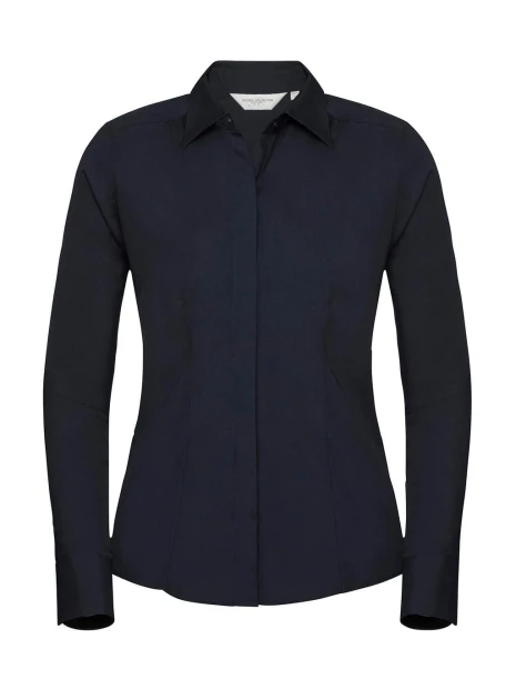 RUSSELL Ladies'' LS Fitted Poplin Shirt /api/colors/dac7f052-16c9-4080-ba5c-aefc702fb74b personnalisable