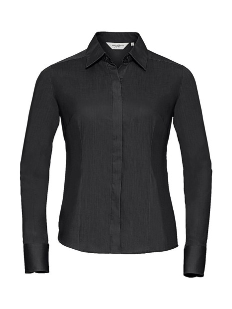 RUSSELL Ladies'' LS Fitted Poplin Shirt /api/colors/b9fdad4a-5e94-45cb-8c03-c08b349b28c3 personnalisable