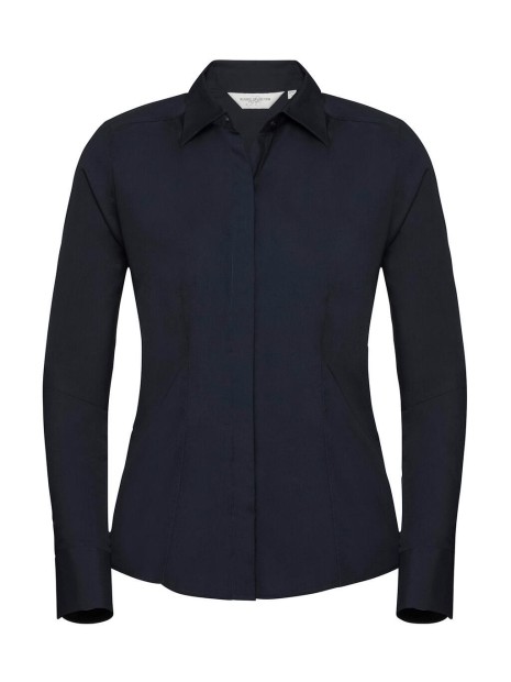 RUSSELL Ladies'' LS Fitted Poplin Shirt /api/colors/dac7f052-16c9-4080-ba5c-aefc702fb74b personnalisable