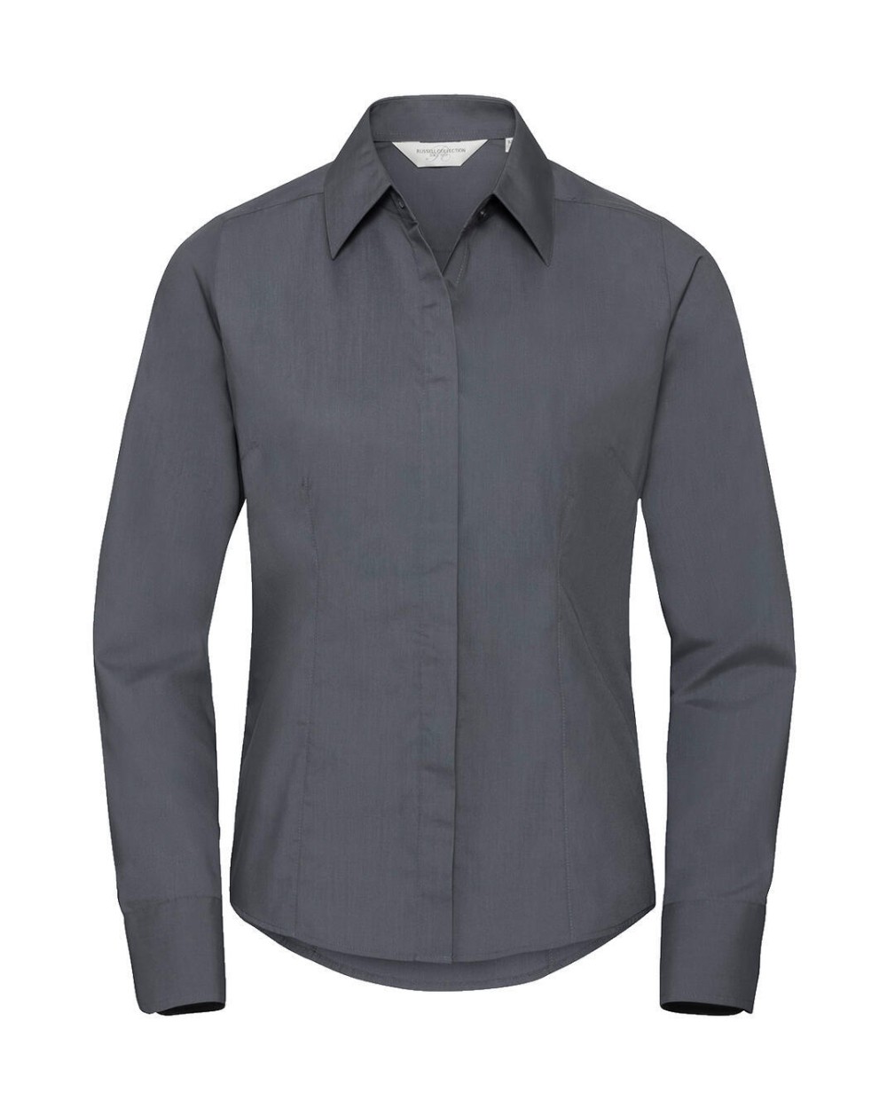 RUSSELL Ladies'' LS Fitted Poplin Shirt Hemden personalisierbar