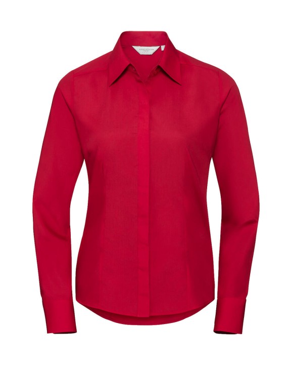 Hemden RUSSELL Ladies'' LS Fitted Poplin Shirt voor bedrukking &amp; borduring