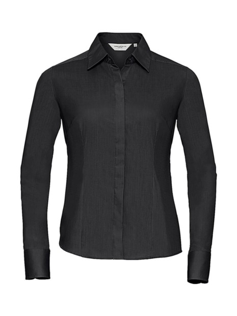 RUSSELL Ladies'' LS Fitted Poplin Shirt /api/colors/b9fdad4a-5e94-45cb-8c03-c08b349b28c3 personnalisable