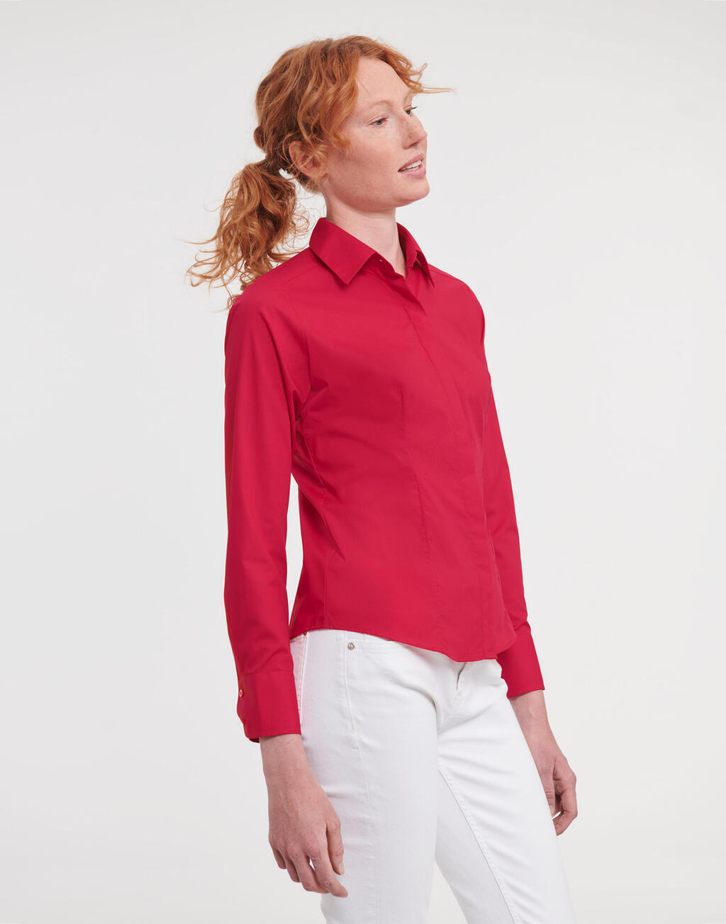 Chemises personnalisable RUSSELL Ladies'' LS Fitted Poplin Shirt