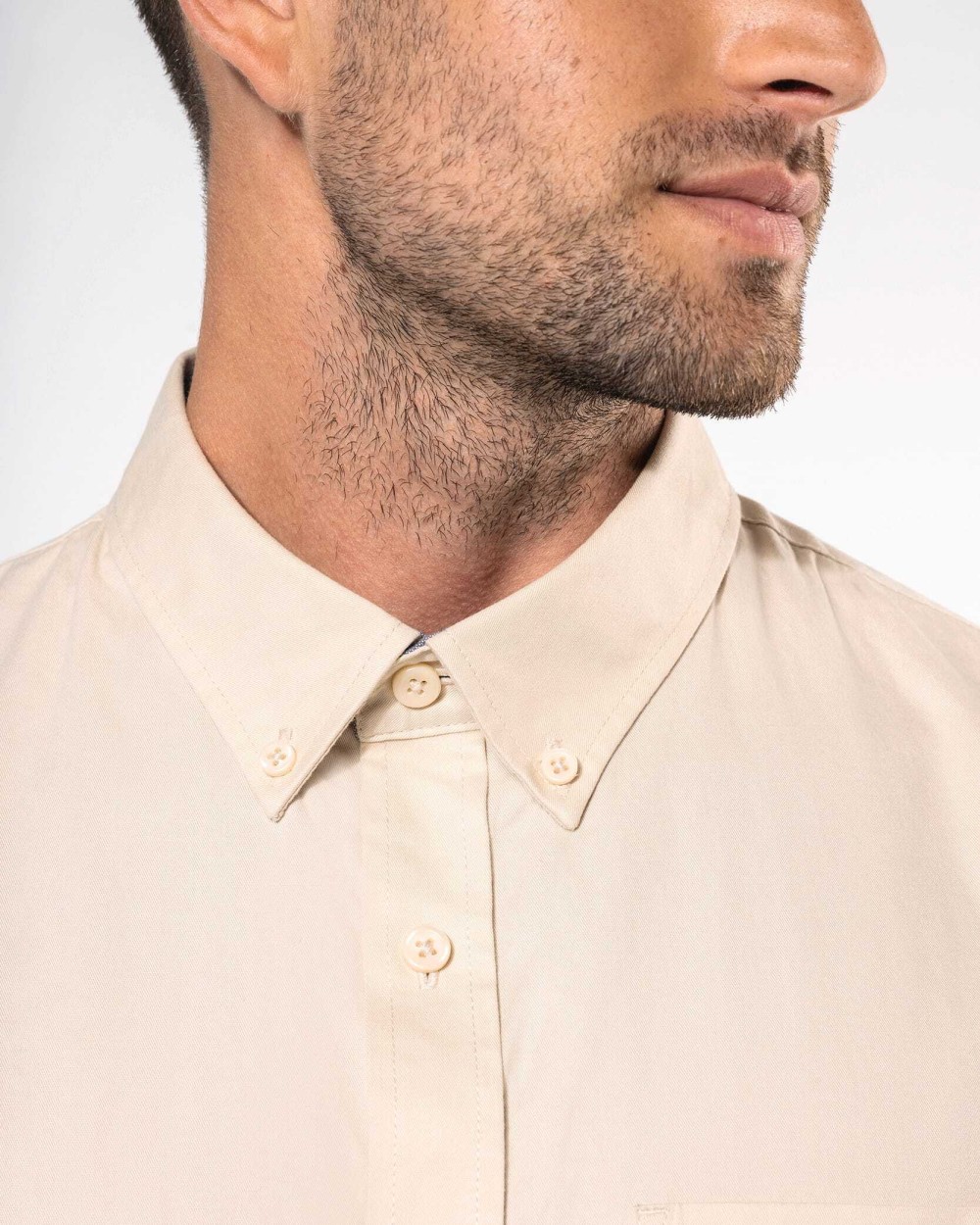 Hemden KARIBAN Katoenen herenoverhemd met korte mouwen "Ariana" voor bedrukking &amp; borduring