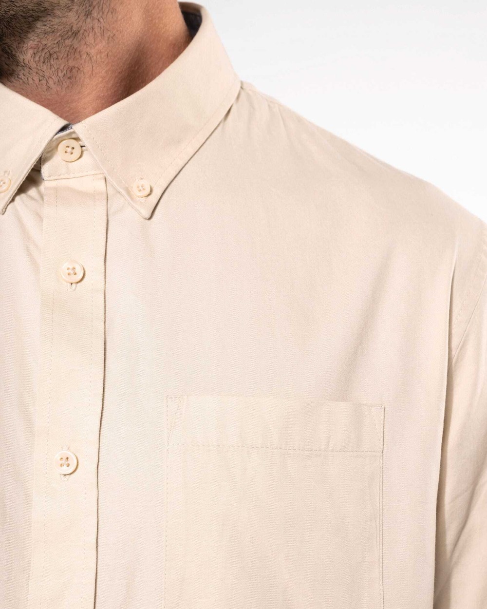 Hemden KARIBAN Katoenen herenoverhemd met korte mouwen "Ariana" voor bedrukking &amp; borduring