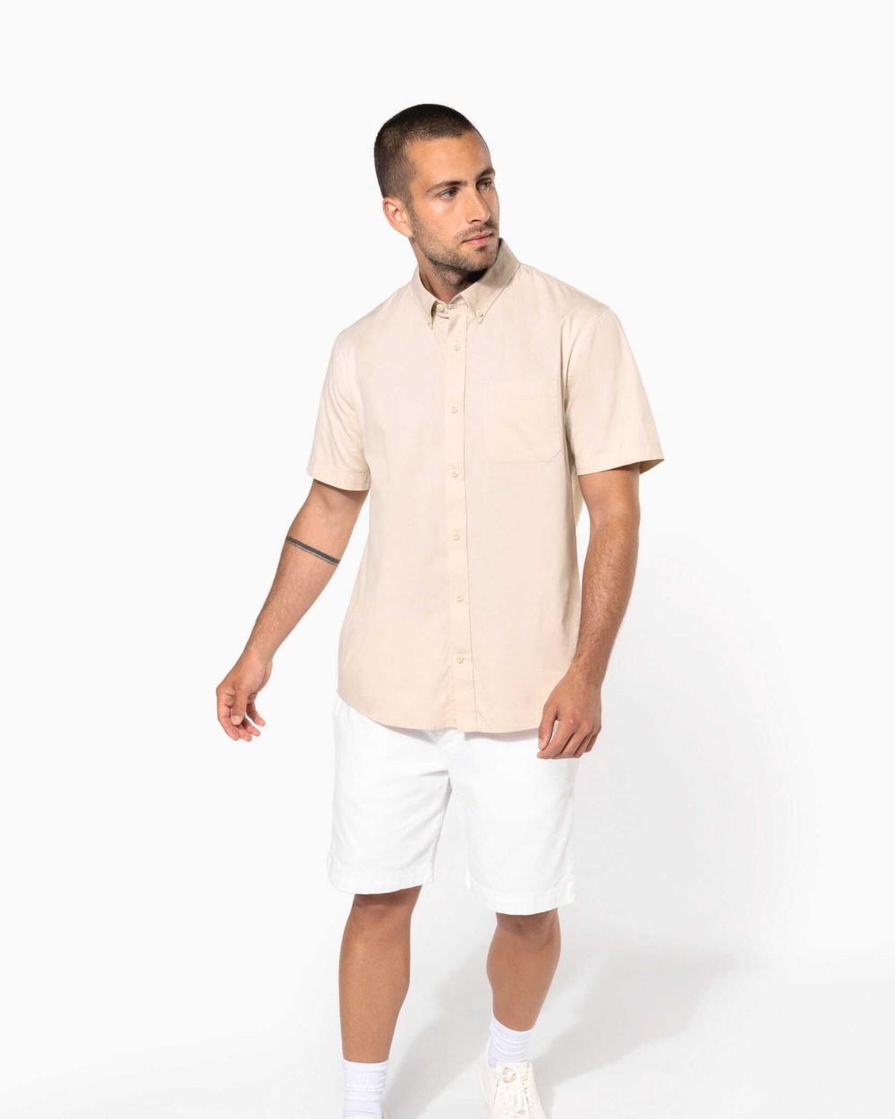 Chemises personnalisable KARIBAN Chemise coton manches courtes Ariana III homme