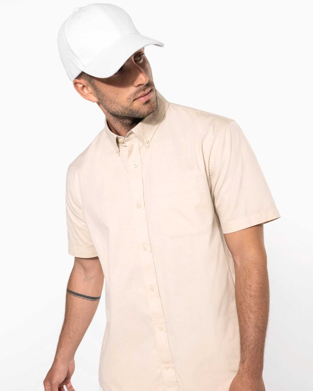 Chemises personnalisable KARIBAN Chemise coton manches courtes Ariana III homme