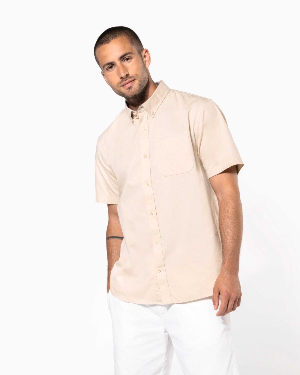 Chemises personnalisable KARIBAN Chemise coton manches courtes Ariana III homme