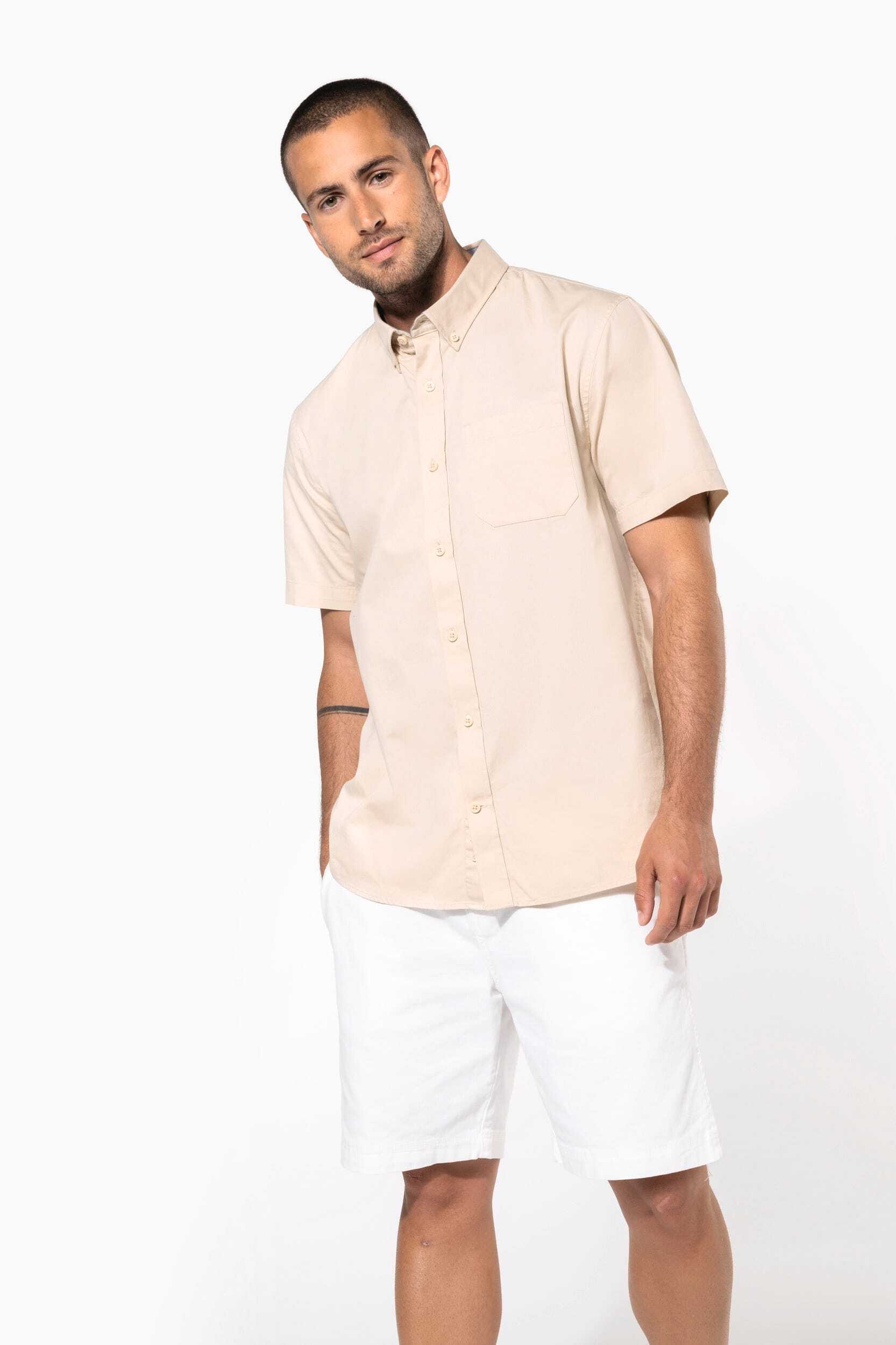 Chemises personnalisable KARIBAN Chemise coton manches courtes Ariana III homme