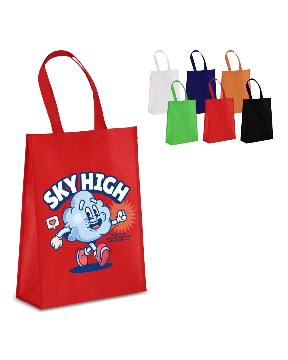 4DO R-PET Tragetasche aus laminiertem Non Woven 30 x 12 x 40cm 105g/m² Taschen personalisierbar