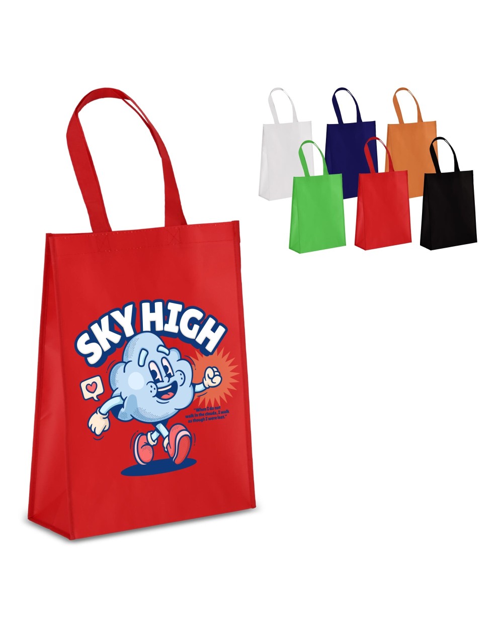4DO R-PET Tragetasche aus laminiertem Non Woven 30 x 12 x 40cm 105g/m² Taschen personalisierbar