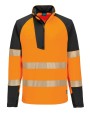 Sweaters & hoodies PORTWEST PW3 Hi-vis ¼-zip sweatshirt (T172) voor bedrukking &amp; borduring