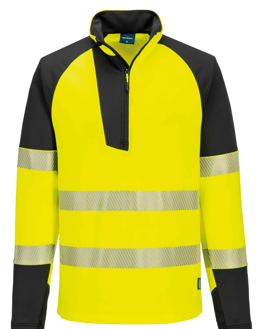 Sweaters & hoodies PORTWEST PW3 Hi-vis ¼-zip sweatshirt (T172) voor bedrukking &amp; borduring