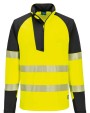 PORTWEST PW3 Hi-vis ¼-zip sweatshirt (T172) Sweatshirts personalisierbar