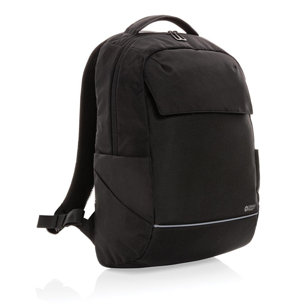 Tassen & Zakken SWISS PEAK Swiss Peak Brooke AWARE™ RPET daily 15.6" laptop rugzak voor bedrukking &amp; borduring