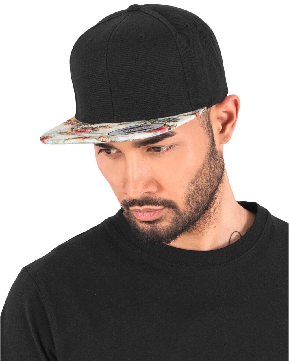 Petjes FLEXFIT Snapbackpet met bloemetjes voor bedrukking &amp; borduring
