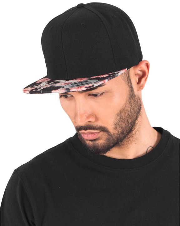 Petjes FLEXFIT Snapbackpet met bloemetjes voor bedrukking &amp; borduring