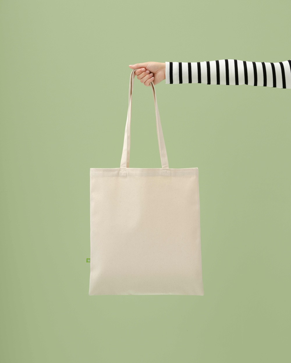 NUTSHELL Premium organic canvas shopper long handle Taschen personalisierbar