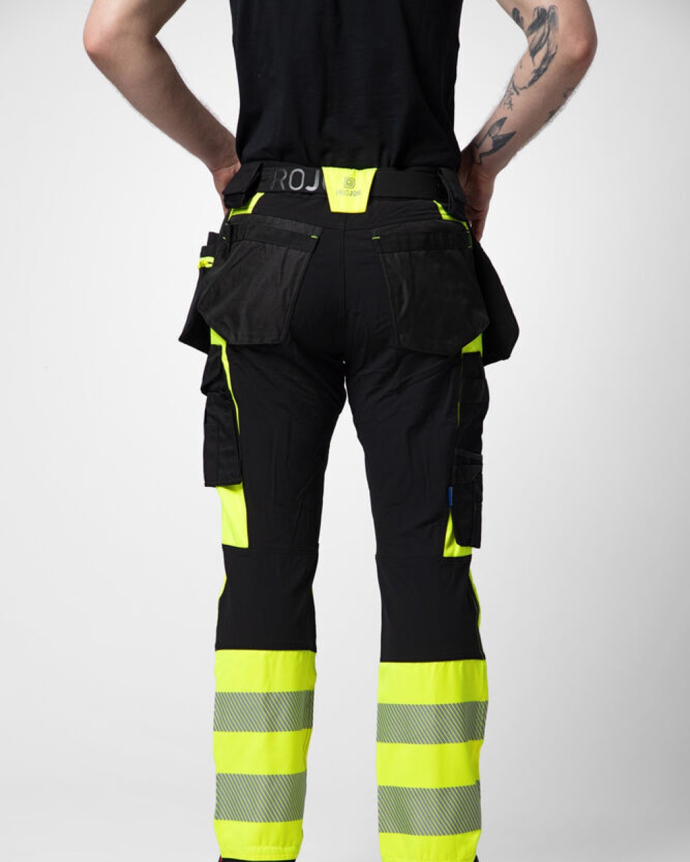 Broeken PROJOB 6540 SIGNALISATIESTRETCHBROEK MET KNIEZAKKEN EN SPIJKERZAKKEN EN ISO 20471 KLASSE 1 voor bedrukking &amp; borduring