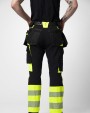 Broeken PROJOB 6540 SIGNALISATIESTRETCHBROEK MET KNIEZAKKEN EN SPIJKERZAKKEN EN ISO 20471 KLASSE 1 voor bedrukking &amp; borduring