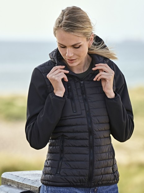 Vestes à personnaliser TEE JAYS WOMENS HOODED CROSSOVER JACKET 