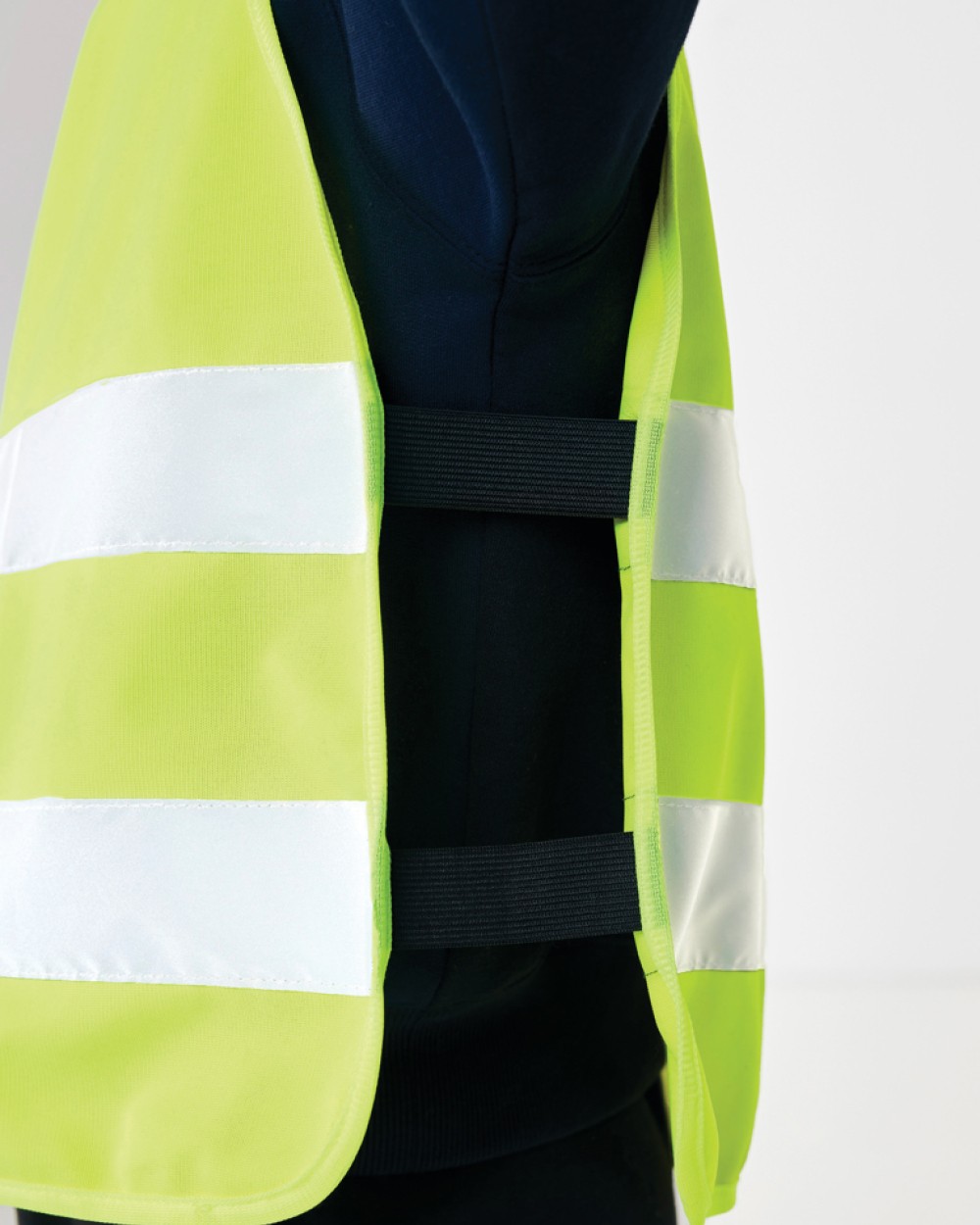 Fluo vestjes 4DO GRS gerecycled PET reflecterend veiligheidsvest 7-12 jaar voor bedrukking &amp; borduring