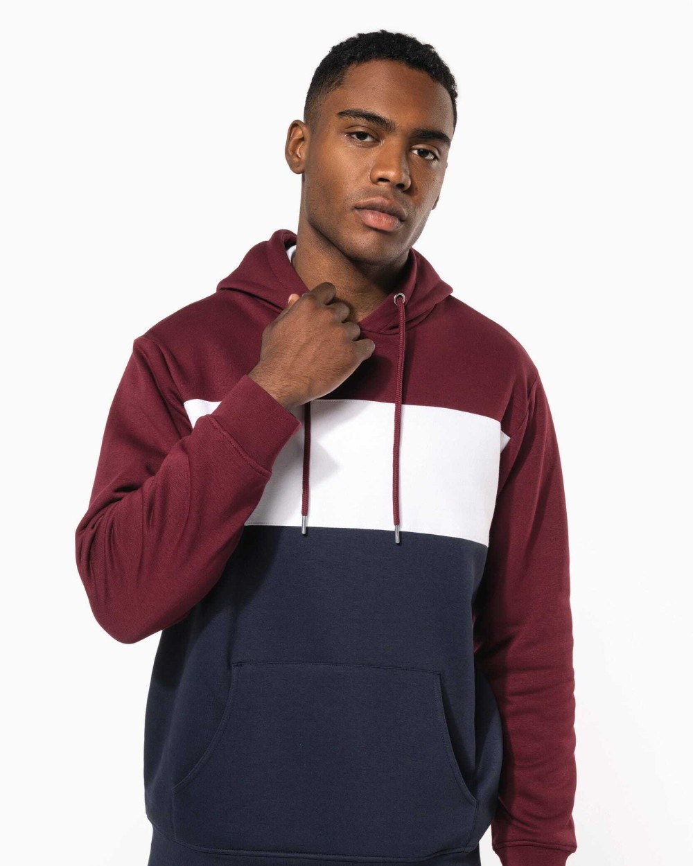 Sweaters & hoodies KARIBAN Driekleurige unisex sweater met capuchon voor bedrukking &amp; borduring