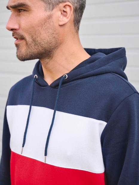 Sweat-shirts à personnaliser KARIBAN Sweat-shirt tricolore à capuche unisexe 