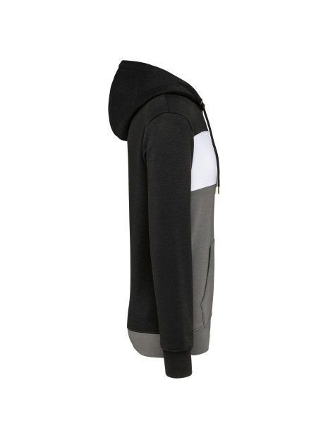 KARIBAN Sweat-shirt tricolore à capuche unisexe /api/colors/d309548c-c170-4042-81d7-c648674aa37a personnalisable