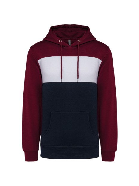 KARIBAN Sweat-shirt tricolore à capuche unisexe /api/colors/1398f39d-1f80-42ed-bfc6-3e4b024ff416 personnalisable