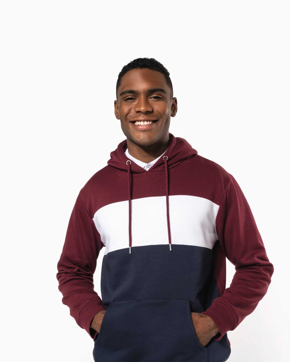 Sweaters & hoodies KARIBAN Driekleurige unisex sweater met capuchon voor bedrukking &amp; borduring