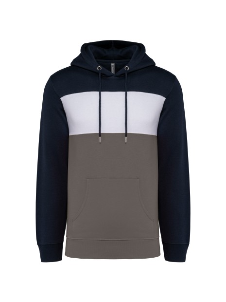 KARIBAN Sweat-shirt tricolore à capuche unisexe /api/colors/e2bb8d7d-ad8b-4750-9c01-bd2b0dd1d478 personnalisable