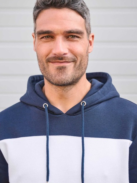 Sweat-shirts à personnaliser KARIBAN Sweat-shirt tricolore à capuche unisexe 