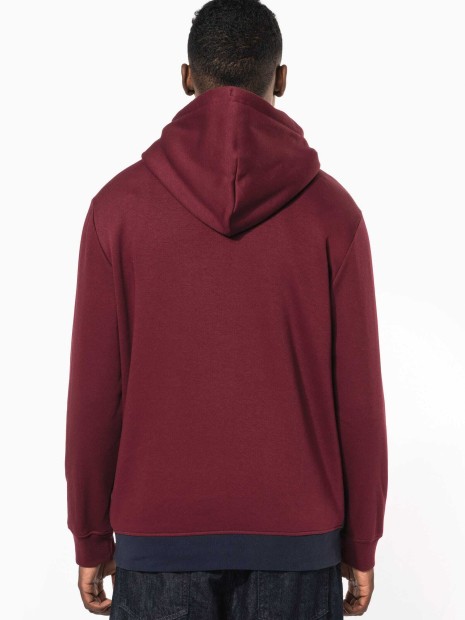 Sweat-shirts à personnaliser KARIBAN Sweat-shirt tricolore à capuche unisexe 