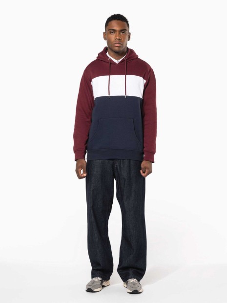 Sweat-shirts à personnaliser KARIBAN Sweat-shirt tricolore à capuche unisexe 