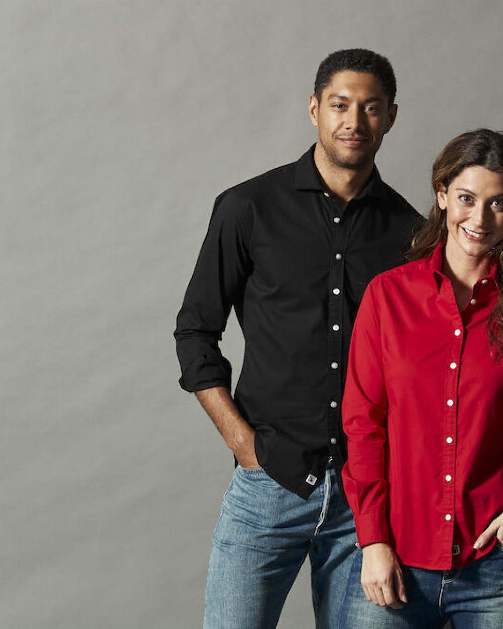 Hemden COTTOVER SHIRT TWILL SLIM FIT MAN - GOTS GECERTIFICEERD voor bedrukking &amp; borduring