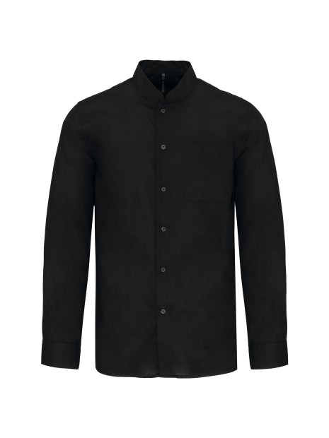 KARIBAN Chemise col mao manches longues /api/colors/b9fdad4a-5e94-45cb-8c03-c08b349b28c3 personnalisable